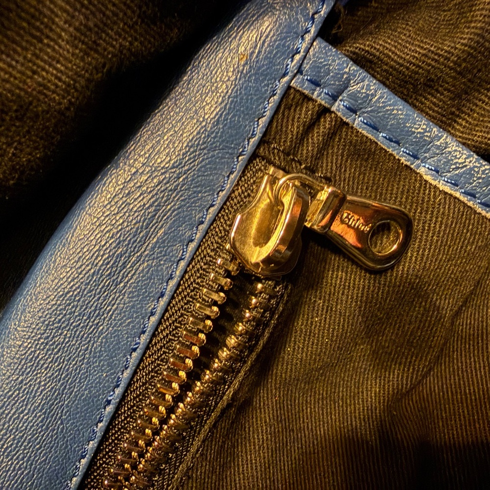 Vintage Chloe Betty Blue Leather Shoulder Bag - Picture 12 of 16
